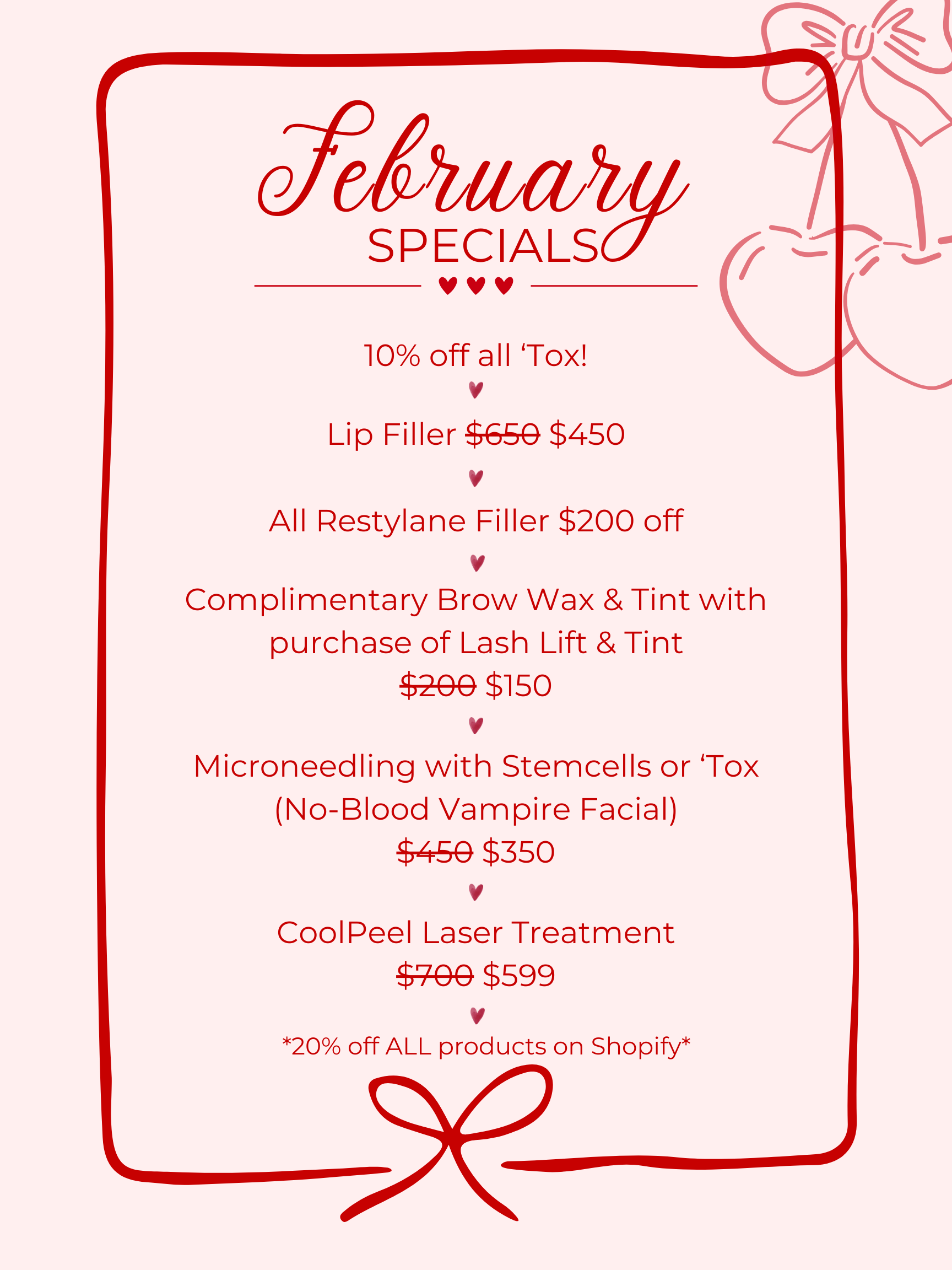 Body By Design Specials Pop-Up Graphic